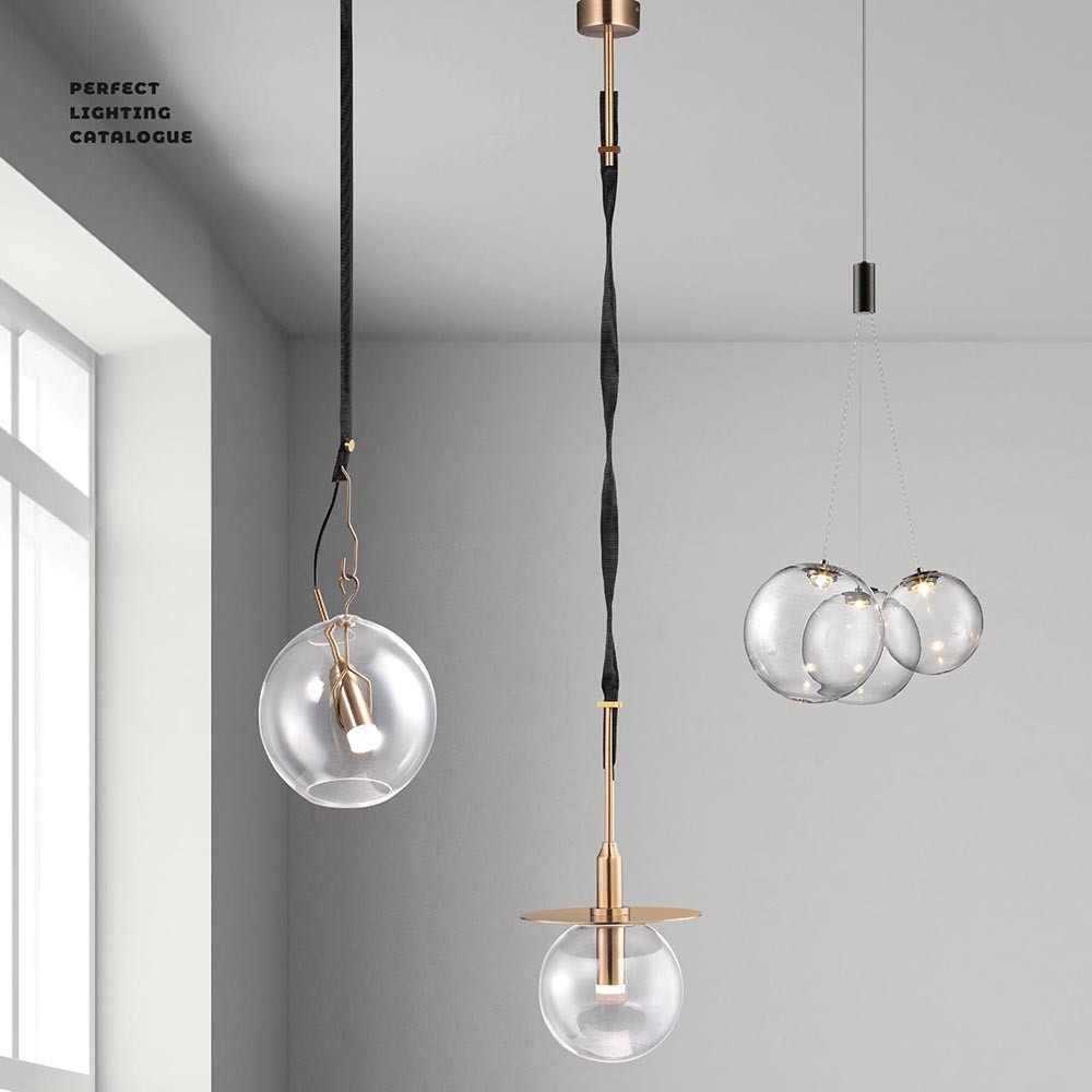 現代風LED5W鋼材電鍍玻璃/LED3W金屬球型玻璃吊燈18-62321、62322、62323