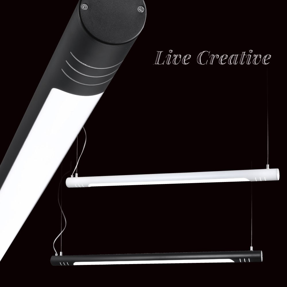 工業風LED白色/黑色壓克力辦公室吊燈 40-72401、72402