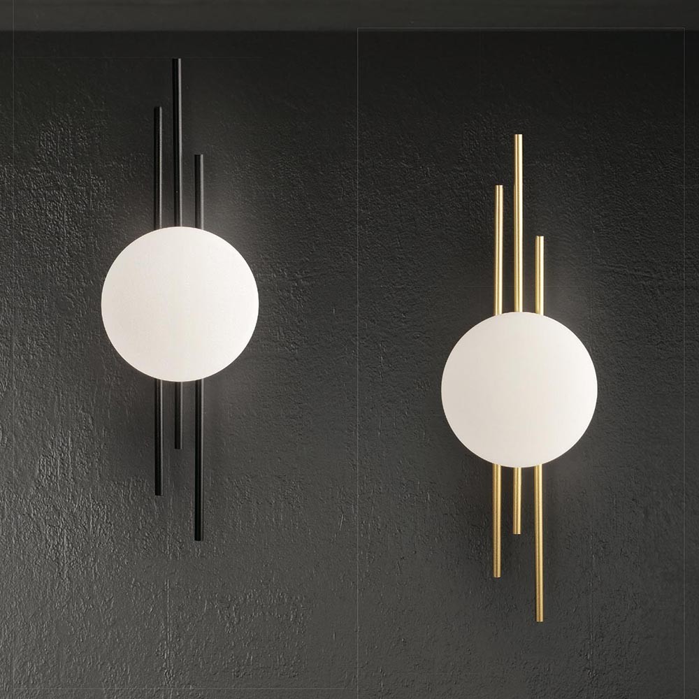 現代風LED8W鋼材黑/金色壓克力三色變光壁燈18-63141、63142