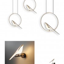 LED 10W 現代風小鳥造型藝術吊燈、壁燈（磁吸可轉向） 18-60351