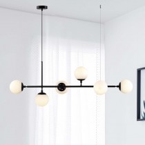 現代風極簡創意設計乳白玻璃藝術吊燈 18-60681