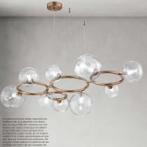 現代風透明圓球玻璃藝術吊燈 18-60921
