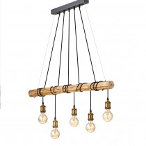 工業風原木橫式藝術造型吊燈 18-61111