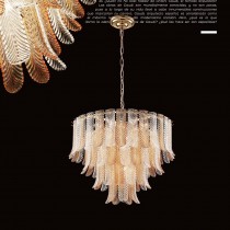 現代風華麗羽毛型進口水晶玻璃吊燈18-61201