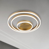 工業風LED88W金色圓形三色變光吸頂燈18-61401