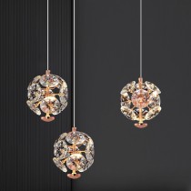 LED玫瑰金水晶吊燈22-7130