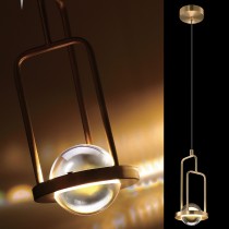 LED香檳金水晶吊燈22-7131