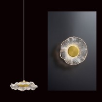 現代風LED水紋玻璃吊燈、壁燈 40-72071、72072