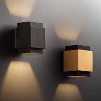 工業風LED方形造型黑色、霧金色壁燈 40-72111、40-72112