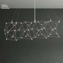 現代風LED35W金屬簍空幾何藝術造型吊燈18-62161
