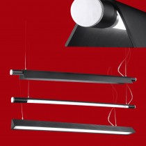 工業風T8壓克力/黑色鋁製辦公室吊燈 40-72331、72332、72333