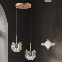 現代風LED16W金屬烤漆壓克力12W金屬鍍金壓克力吊燈18-62501、62502