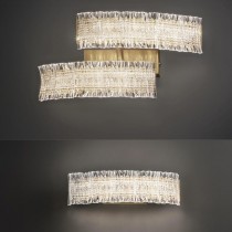 現代風奢華金屬烤漆皺褶造型壓克力壁燈18-62841、62842