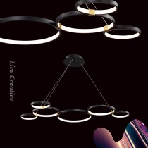 工業風LED鋁製黑色吊燈 40-70301
