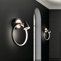 現代風LED16W金屬電鍍黑色烤漆壓克力三色光壁燈18-63121