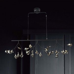 現代風煙灰色玻璃造型藝術吊燈 18-61001