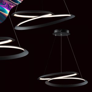 LED三色變光簡約線條吊燈 40-70201
