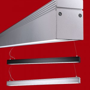 工業風LED黑色/銀色鋁製辦公室吊燈 40-72321、72322