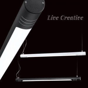 工業風LED白色/黑色壓克力辦公室吊燈 40-72401、72402