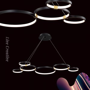 工業風LED鋁製黑色吊燈 40-70301
