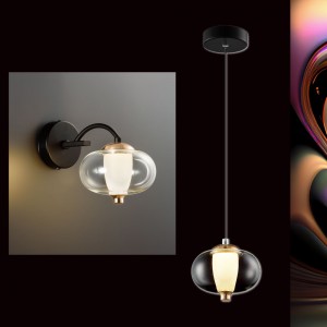 LED 5W簡約玻璃單吊燈、壁燈 40-70711、70112